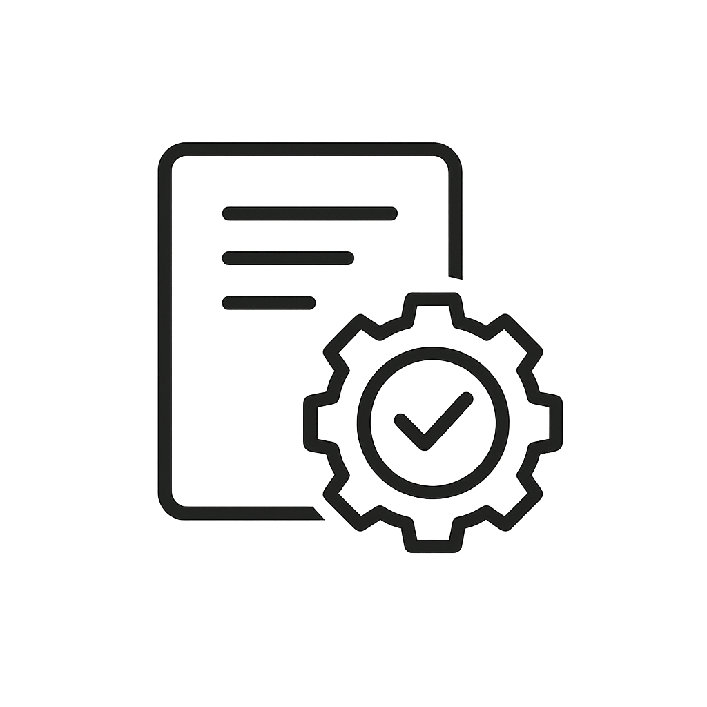 icon tandwiel met formulier